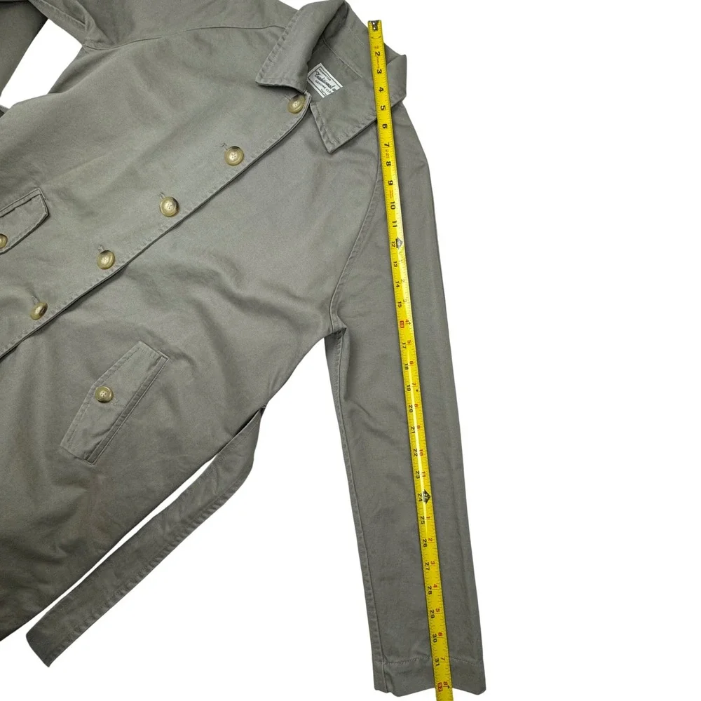 Traditional Wears Cotton Trench Coat Womens M L Khaki Belted Classic Understated